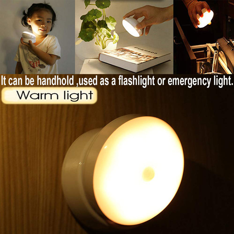 Portable 360-Degree Rotating Motion Sensor Light with Energy-Efficient LED Bulbs, Easy to Install Without Wires, Perfect for Bedrooms, Bathrooms, Kitchens, Closets, or Garage, Automatically Lights Up When Motion is Detected, Enhancing Safety and Comfort