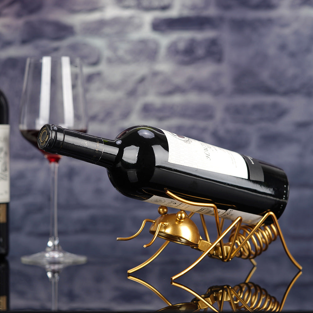 Decorative Ant-Shaped Wine Rack - Perfect for Home Bars, Kitchens, or Dining Rooms