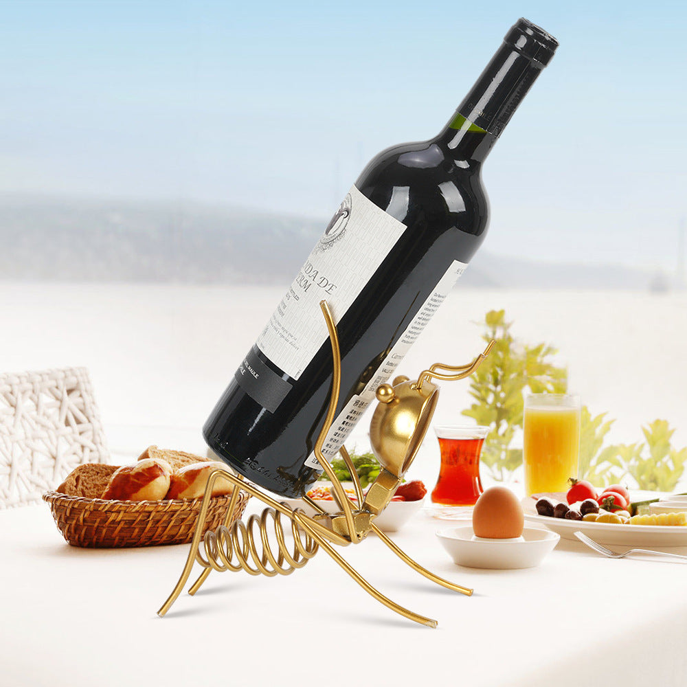Decorative Ant-Shaped Wine Rack - Perfect for Home Bars, Kitchens, or Dining Rooms