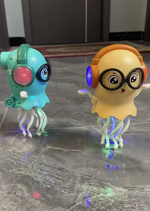 Fun Electric Dancing Jellyfish Kids Toy with Colorful Lights, Music and Motion Sensors, Smart Obstacle Avoidance, Safe Eco-Friendly ABS, Ideal for Playtime and Learning