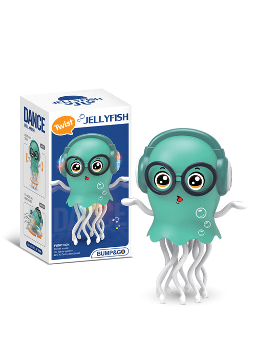Fun Electric Dancing Jellyfish Kids Toy with Colorful Lights, Music and Motion Sensors, Smart Obstacle Avoidance, Safe Eco-Friendly ABS, Ideal for Playtime and Learning