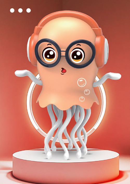 Smart Dancing Jellyfish Toy for Kids, Electric Music Toy with Lights, USB Rechargeable, Safe Eco-Friendly ABS Material, Engaging Interactive Fun, Ideal Gift for Children