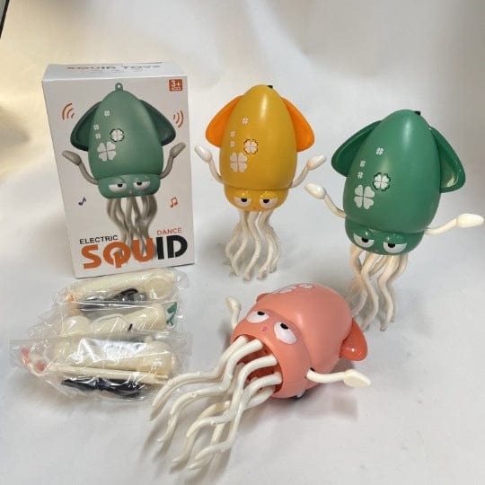 USB-rechargeable dancing octopus toy for kids and pets, LED display and obstacle-avoidance wiggling tentacles