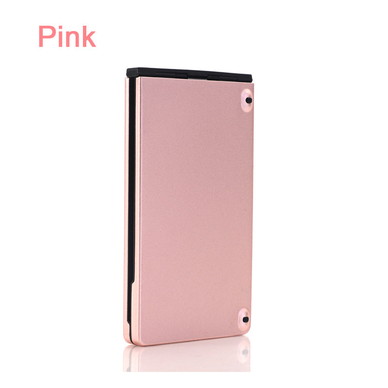 Portable foldable Bluetooth keyboard with rechargeable battery and multi-device compatibility