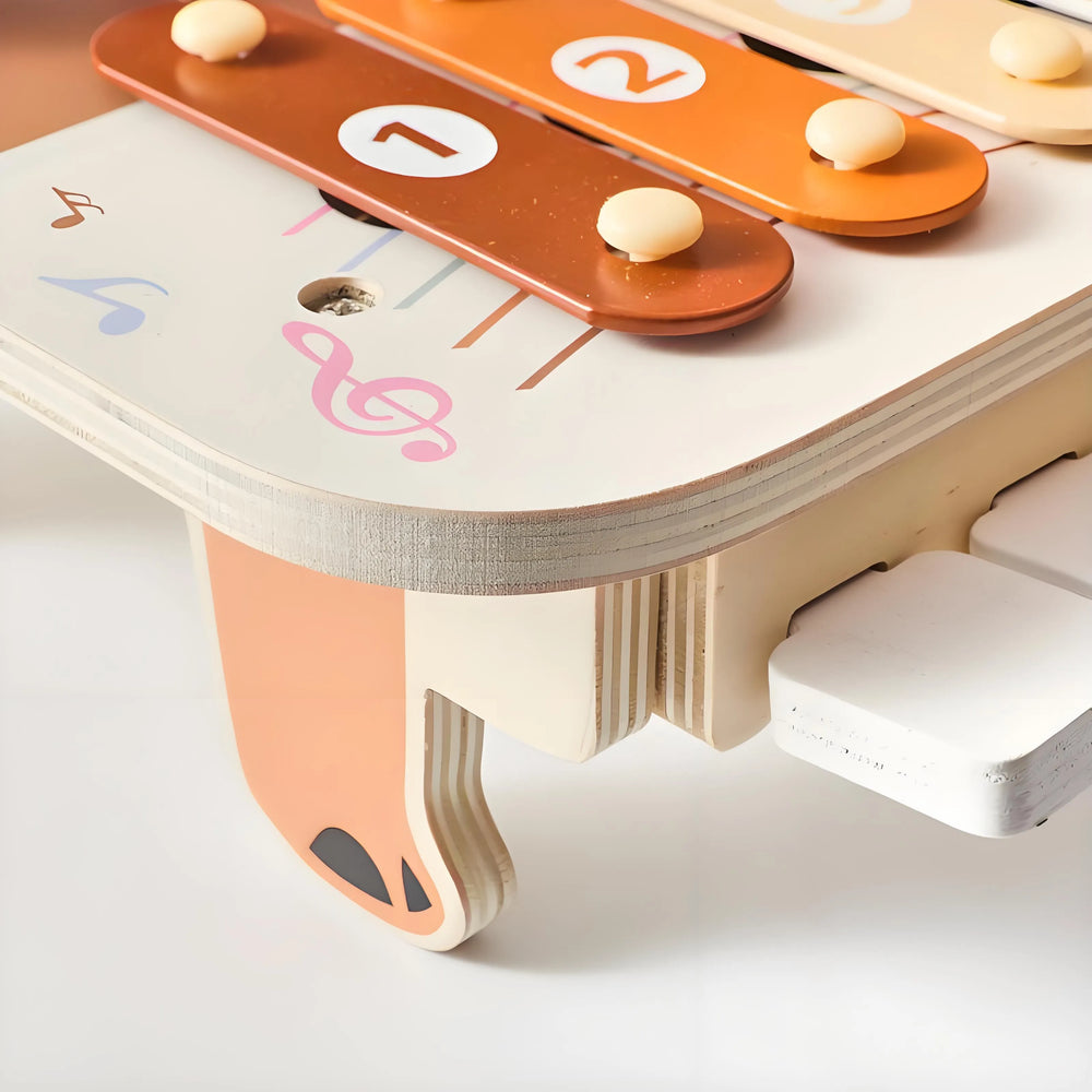 Colorful Montessori music set with mallets ready for play