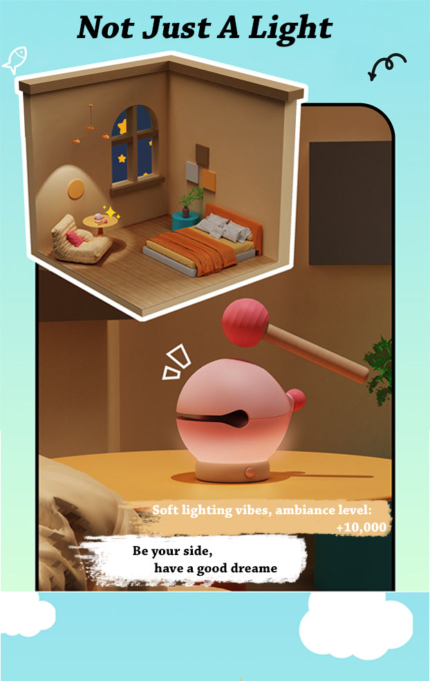 Interactive Punch Me Relaxing Light – squishy LED stress relief toy lamp for calming ambient lighting