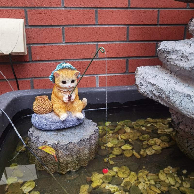 A Fishing Cat Figurine