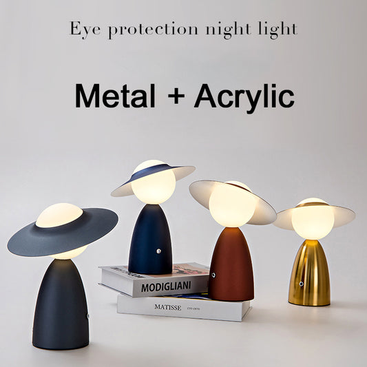 Modern Cordless LED Desk Lamp with Touch-Sensitive Control and Adjustable Color Temperature