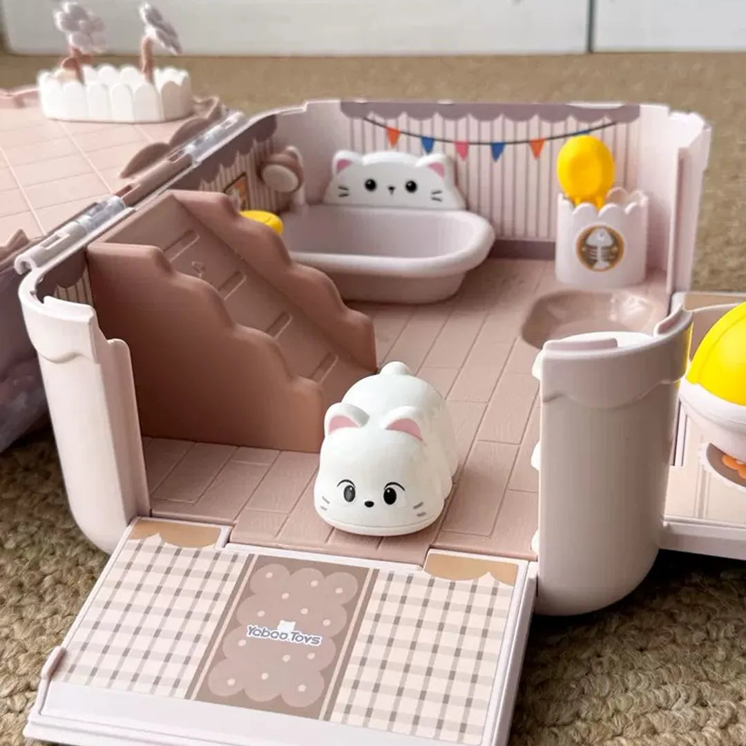 kids magnetic cat house toy gift box packaging perfect for birthday holiday and special occasion present