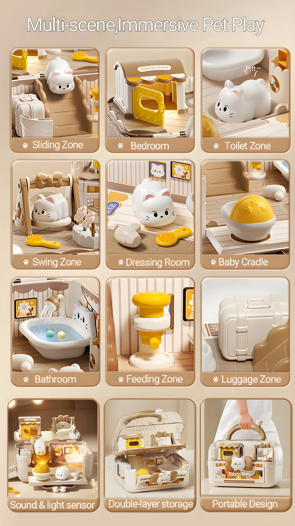 safe kids magnetic playset made of thick abs plastic designed for long time use and rough play by children