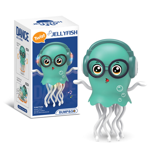 Fun Electric Dancing Jellyfish Kids Toy with Colorful Lights, Music and Motion Sensors, Smart Obstacle Avoidance, Safe Eco-Friendly ABS, Ideal for Playtime and Learning