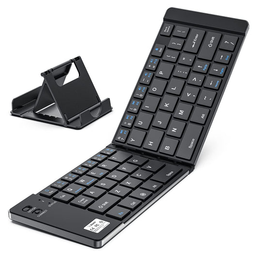 Lightweight folding Bluetooth keyboard for phones, tablets, laptops – wireless and travel-ready