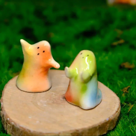 Handcrafted Ghost Figurine - Unique Pair, Randomly Selected