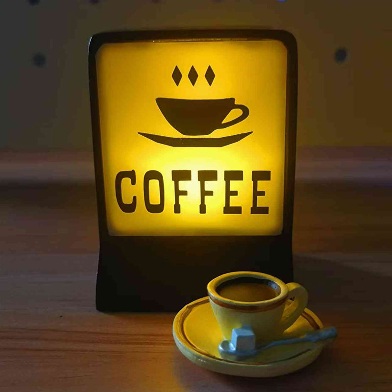 Mini Coffee Bar Sign made of rustic wood, perfect for decorating home kitchens, coffee stations, or cozy café corners, featuring stylish typography and a vintage-inspired design