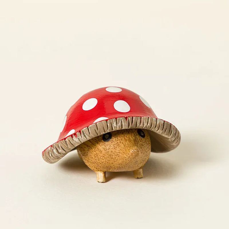 Mushroom & Hedgie Figurine