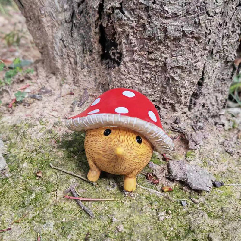 Mushroom & Hedgie Figurine