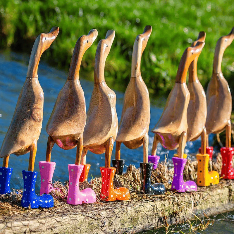 Spotted Wellies Garden Ducks