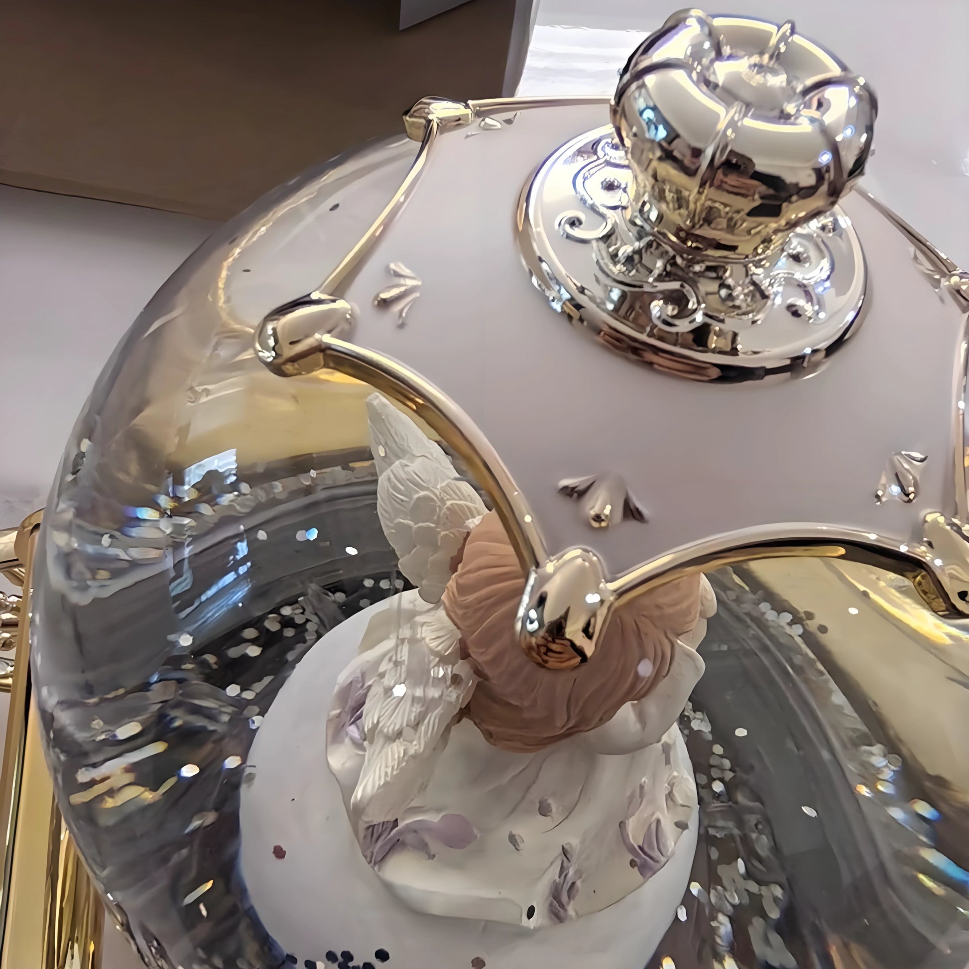 Musical snow globe pumpkin carriage for nursery décor, bedtime keepsake and gift