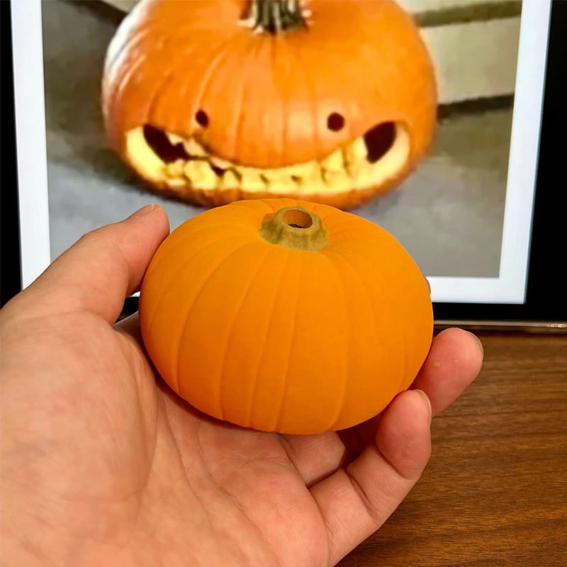 Handmade Purple Clay Ceramic Pumpkin