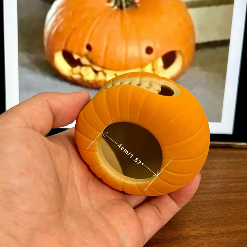 Handmade Purple Clay Ceramic Pumpkin