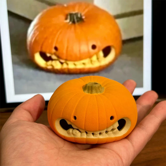 Handmade Purple Clay Ceramic Pumpkin