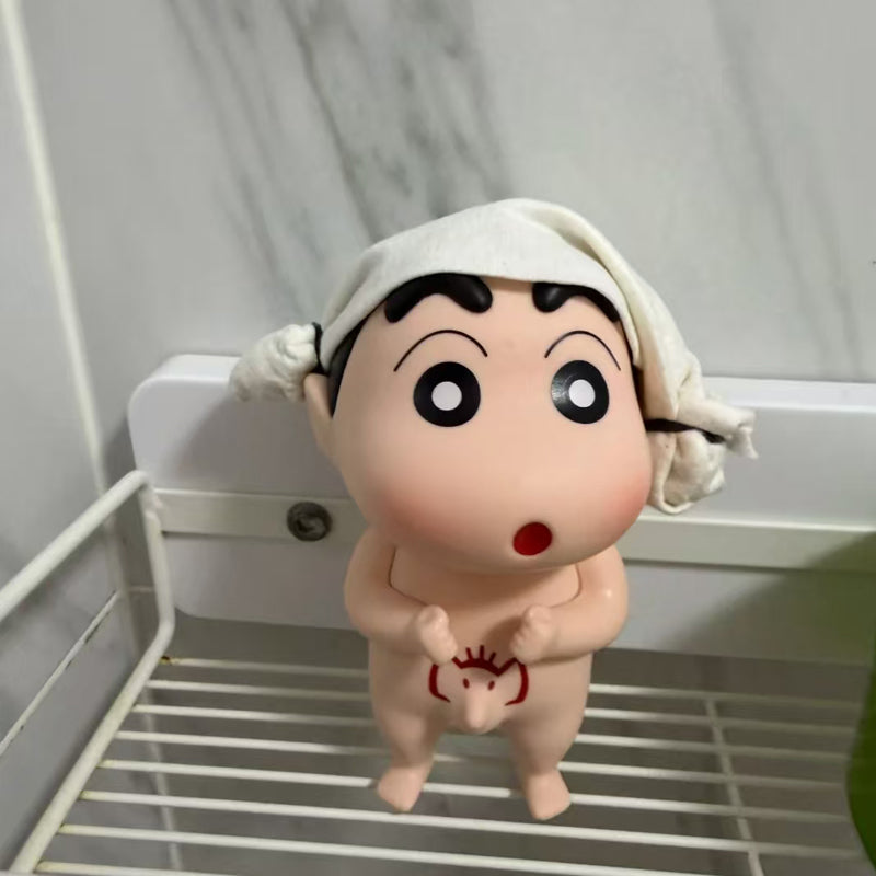 Shy Shin-Chan No Cloth Toy – Unique and funny PVC anime figurine of the popular cartoon character Shin-Chan, perfect collectible item for fans, great for display, gifting, or adding playful charm to any room