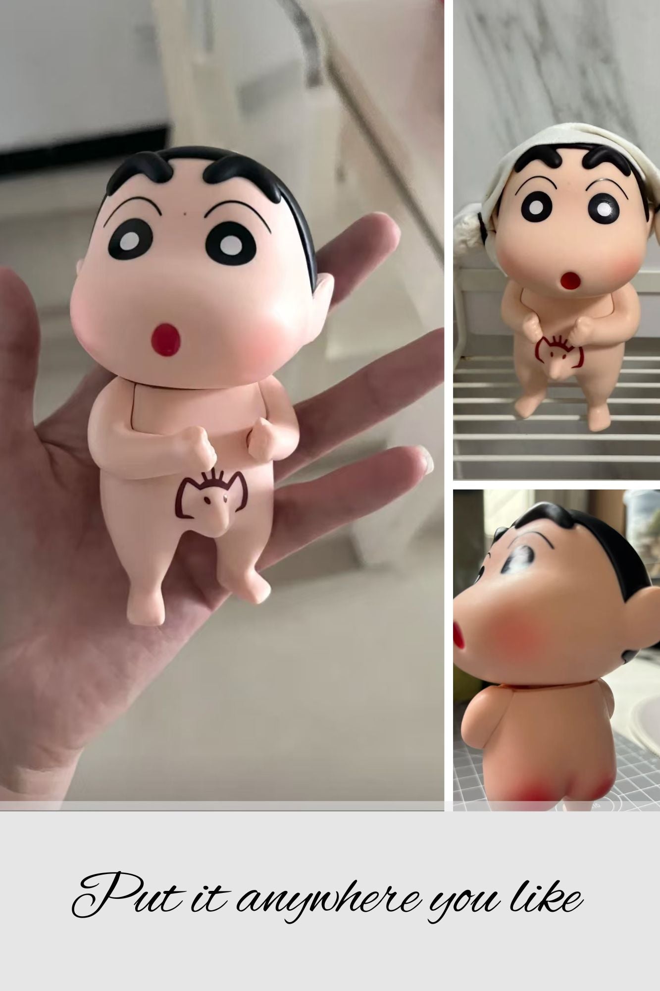 Shy Shin-Chan No Cloth Toy – Funny and quirky PVC anime figurine, collectible for Shin-Chan fans, perfect for home decoration, display, or gifting to anime enthusiasts