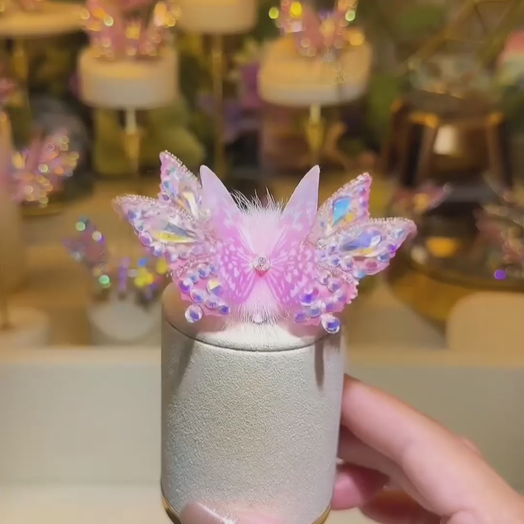 Sparkling butterfly hair accessory loved by girls women and kids for its fun fluttering wings